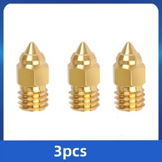 Creality MK8 Nozzle CR-6 SE 0.20.40.60.8mm Nozzles For CR6 SE CR5 PRO Ender 3 S1 pro CR10 V2 Ender, 3PCS-Brass