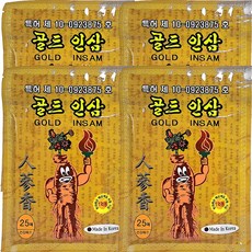 특허품 골드인삼건강패드, 25개입, 4개