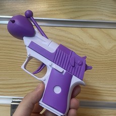 猜拳槍 石頭剪刀布 兒童減壓玩具, 木魚功德槍 紫 袋裝, 1個