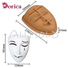 3D 광대 해골 마스크 무스 케이크 몰드 초콜릿 실리콘 DIY 할로윈 유령 석고 모델 주방 제빵기 액세서리, 01 빠른  Mainland, 05 MC 479