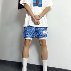 短褲男 籃球短褲【M-3XL】塗鴉復古美式 夏季 三分褲 四分褲 跑步 速乾 潮牌大褲衩