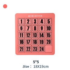 슬라이딩퍼즐 마그네틱 슬라이딩 퍼즐 Klotski 화롱 로드 보드 수학 조기 교육 IQ 훈련 장난감 선물 6x6 숫자 3x3, 1개