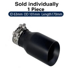 무광 블랙 배기 자동차 머플러 시스템 개조 노즐, 4. in63-out101, 기본