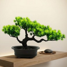 osshop 인조 소나무 분재 인테리어 조화 장식, 소나무 분재 조화 3번