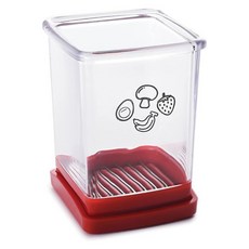 컵 과일 슬라이서 스텐 딸기 바나나 커터 주방 슬라이서, 1개