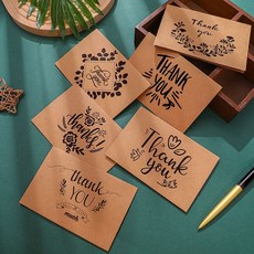 크라프트 땡큐 감사 카드 6매 세트, 상세페이지 참조, 상세페이지 참조