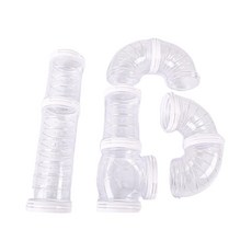 햄스터 터널 튜브 장난감 토끼 장난감 기니피그용 햄스터용 클리어 DIY 조립 파이프 게르빌 플레이튜브 장난감 튜브, White