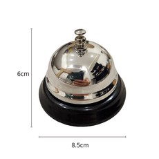 櫃台服務鈴 搶答鈴 擺攤鈴 鈴鐺 叫人鈴 按鈴 門鈴 搖鈴 桌遊 團康活動 益智遊戲 擺攤道具 來客鈴, 1個, 銀色, 銀色