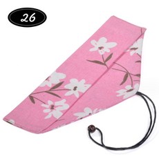 日式和風餐具收納袋，綁繩設計刀叉湯匙環保餐具袋，臺灣現貨快速出貨交換禮物推薦, 1個, 橫開綁繩款, 粉花朵朵
