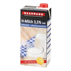 Naarmann 나르만 UHT 밀크 3.5% 팻, 2개, 1L