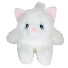 리얼 고양이인형 샴 고양이 터키쉬 앙고라 치즈태비 아기 동물인형, 화이트캣, 1개