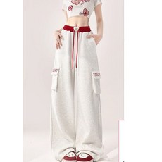 COSYEVNO 여자힙합바지 겨울 와이드 기모 패션 심플 빈티지 재즈 트레이닝 카고 팬츠 CXJkz-09