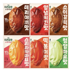 더건강한 닭가슴살냉동 (데리야끼+양념치킨+소이+스리라차+떡볶이+청양), 1세트, 600g