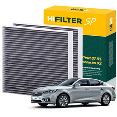 하이필터 기아 자동차 K7 활성탄 에어컨필터, 2개, 올 뉴 K7 HEV (YG) HI-A001