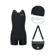 [브랜드정품]아레나 여아 킥앤풀 여아동 3부 반신 키트 (A5SG1KG04_BLK) 강습수영복 휴가수영복