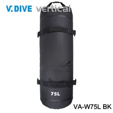 V.DIVE VA-W75L 75L 防水彈性雙肩背包 (自由潛水長蛙袋) 共4色 戶外防水包, VA-W75L BK (黑色)