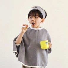 소아베 아기 세안 세수 세면 워시빕 극세사 타올 무형광 국내산, 미포함, 차콜, 1개