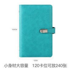 磁扣名片冊 大容量卡片收納夾, 磁扣名片冊綠色, 1個
