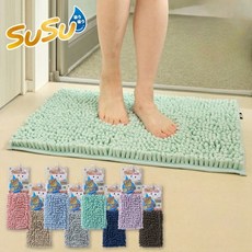 야마자키 발매트 SUSU 스트롱 W 항균 극세사 욕실 매트 M 40X60 2장 세트, 브라운