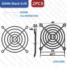 손가락 92mm 보호망 컴퓨터 120mm 메쉬 80mm 140mm 2개 케이스 그릴 금속 60mm 5개입 90mm, 2PCS 80MM Grills