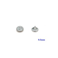 100 단추 손톱 5MM 도금 청바지 구리 리벳 세트 골동품 황동, silver 1, 1개