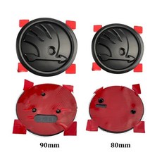 스코다 자동차 스티커 신형 전면 후드 배지 리어 트렁크 엠블럼 예티 라피드 옥타비아 코디아, 1개, 5. Matte black