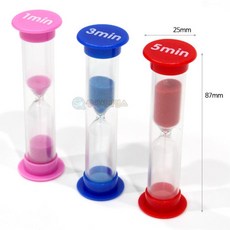 1분 3분 5분 교육용 모래시계 3종세트 과학놀이 만들기용품 과학실험 실험세트 관찰