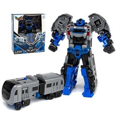 변신 로봇 킹콩 메카 전쟁 신 탱크 비행기 완구, 1개, 트레인 블루