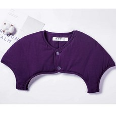 어깨 넥 목 보호 중년 수면 보호대 방한 보온 춘추동 냉방 순면 산모 조끼 워머 면, K. 두툼한 누빔 보라색