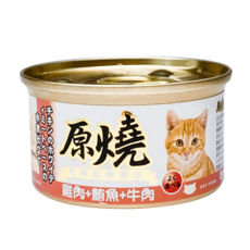 原燒貓罐餐包，多種口味可選，鮪魚雞肉底，貓咪點心副食罐, 1個, 雞肉+鮪魚+牛肉