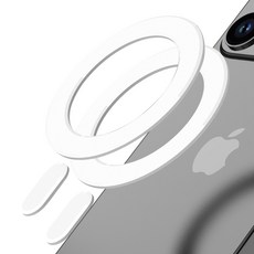 iamdue MagSafe 磁吸環片 磁鐵 iPhone Galaxy 相容, 白色, 2個