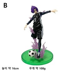 RENMINGFF 블루록 피규어 인테리어 장식 굿즈 미카게 미카게 레오 바치라 메구루 선물, B, 1개