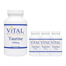 Vital Nutrients 無麩質無糖牛磺酸膠囊 1000mg, 120顆, 4罐