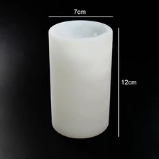 실리콘 토끼 몰드 곰돌이 도넛 원형 틀 실린더 실리콘 금형 DIY 에폭시 수지 양초 아로마 테라피 왁스 점토, 10 Rhombus Cylinder