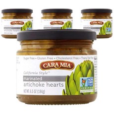 카라미아 마리네이티드 아티초크 하트 글루텐 프리 무지방, 184g, 4개