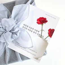 달항아리 카네이션 어버이날 스승의날 감사카드 엽서 가정의달 미니 메세지카드 30장 양면카드, 30개, 화이트