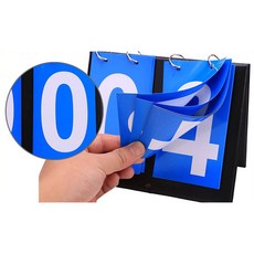 점수판 축구 농구 탁구 배구 배드민턴 족구 접이식 이 yes+94457tD, 2자리 랜덤색상