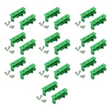 10쌍 플라스틱 PCB 마운팅 브래킷 DIN 레일 마운팅 어댑터 내구성, 초록의