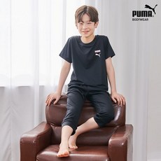 이월 [푸마] 남아 주니어 멀티 홈웨어 11차 상하의 2종 블랙