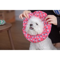 맞춤제작(16-18kg) 상처보호 깔대기 목보호 생활방수 넥쿠션 강아지 고양이 쿠션넥카라, 그레이