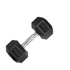 商用六角包膠啞鈴50LB 單支重22.7KG 六角啞鈴 可摔啞鈴 健身器材, 1個, 22.68kg