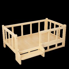 강아지 나무침대 집 나무 강아지집 원목 반려동물 실내 소파, S-45x30, 1개, 고급형 블루