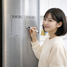 월픽스 붙이는 화이트보드 시트지 점착식 3초 탈부착형, 투명시트 TO DO LIST