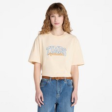 팀버랜드 여성 그래픽 반팔 베이지 티셔츠 A423B EFL2076017