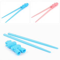 해피J보따리 국내산 교정용 젓가락 1P 성인 유아 실리콘 I.EQ 젓가락 외국인 단체선물, 핑크, 1개