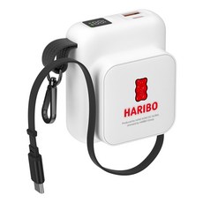 하리보 자동 릴타입 22.5W PD PPS 고속충전 10000mAh 보조배터리, 화이트, PTPB-10