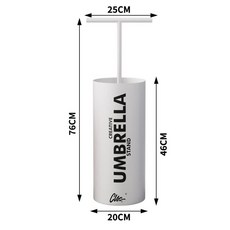 우산 선반 가정용 수납 우산걸이 발코니 이동식 보관함 우산꽂이 철제 인테리어, E. 화이트