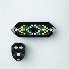 만두넷 자전거 무선 방향지시등 고휘도 LED 라이트 후미등 경고음 USB 충전, 1개, ONE