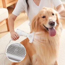강아지드라이기 3단조절 고양이 애견 저소음 드라이기, 화이트