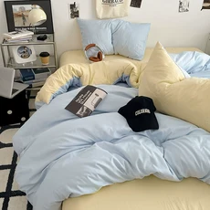 FINE ART 사계절 부드러운 침구세트 고밀도 데일리 베이직 이불커버+침대커버+베개커버 세트